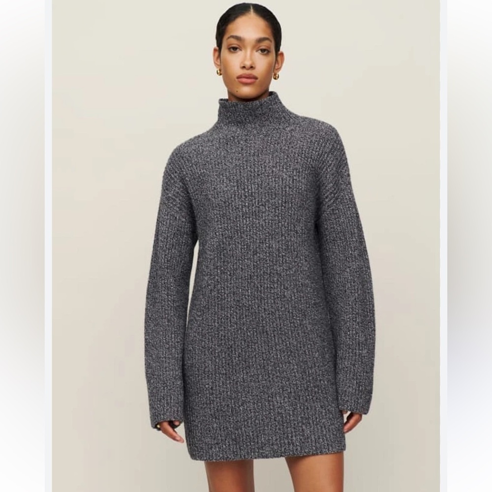 Reformation Tate Regenerative Wool Sweater Dress Sz Small